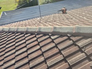 Ridge capping before repointing work in Bull Creek