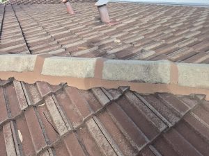 Roof restoration in Rockingham, before photo.